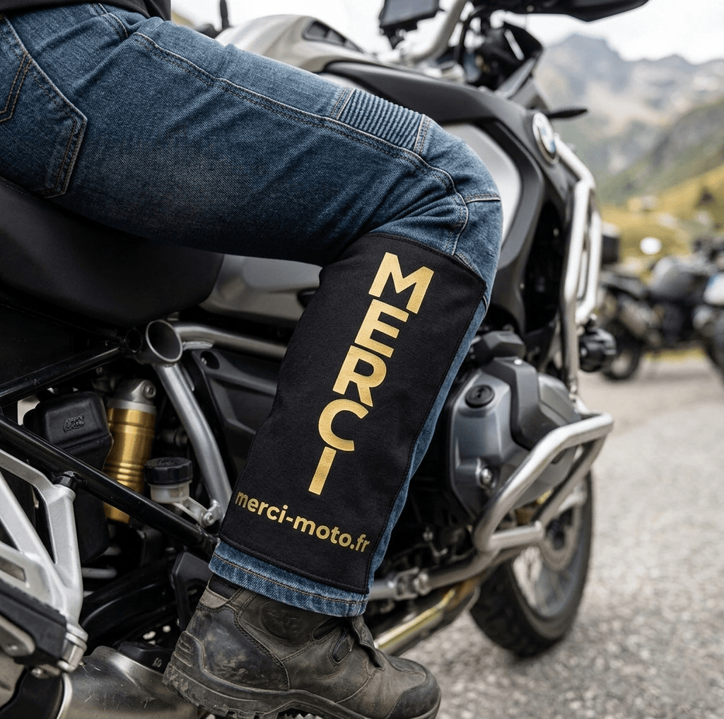 Jambière à coudre édition spéciale Merci - Moto - Merci - moto