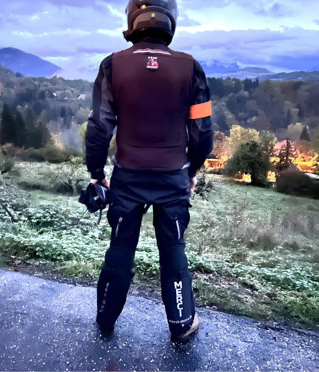 Jambière réfléchissante à coudre Merci - Moto - Merci - moto