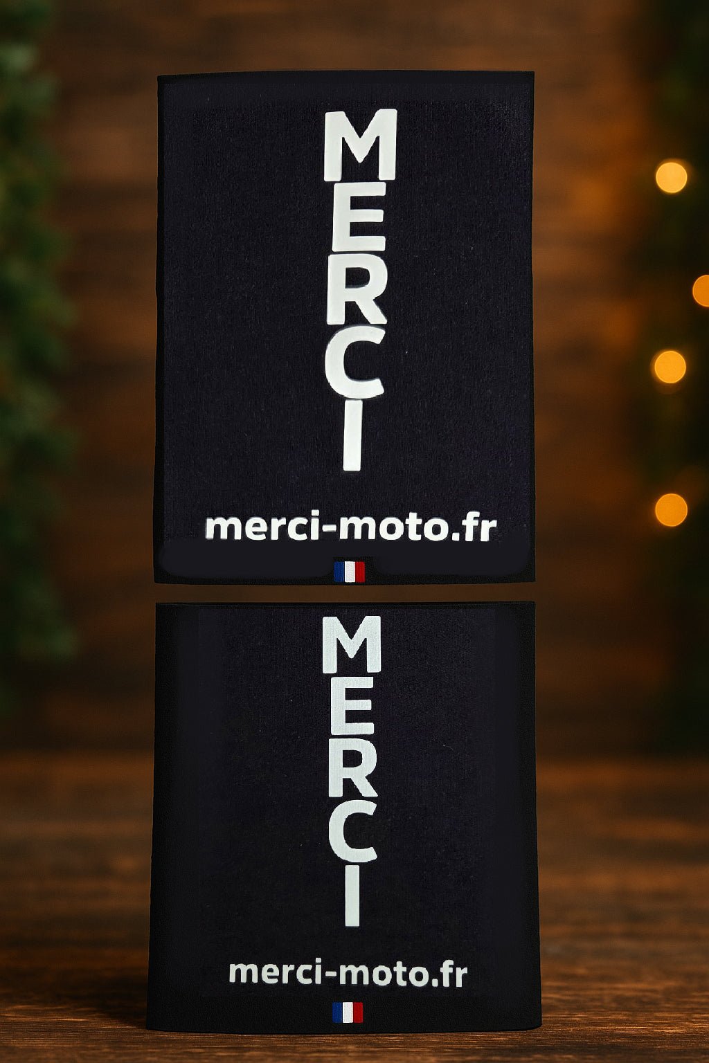 Jambière blanche réfléchissant Merci-moto