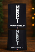 Jambière blanche réfléchissant Merci-moto